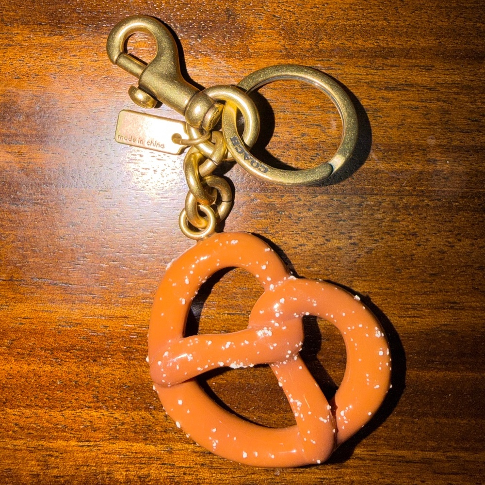 Small Coach Pretzel Bag Charm